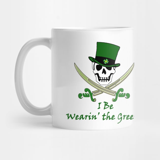 Fun Pirate St Patrick's Day Tee by DISmithArt